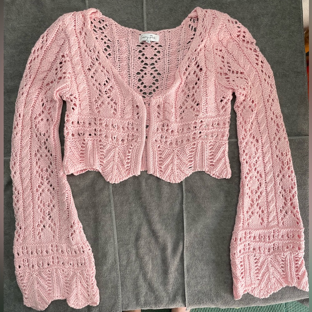 Emory Park 100% Cotton Knit Cardigan Crop Top. Size S. *Excellent*